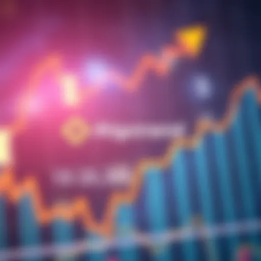 A visual representation of Algorand's logo alongside a growth chart indicating upward trends in the crypto market.