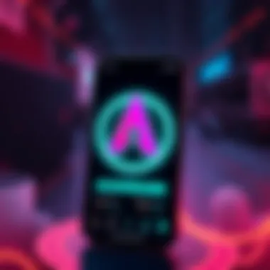 Graphic showing Algorand logo with Robinhood app interface