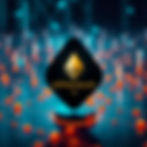 A visual representation of Alibaba's Ethereum Layer 2 solution, showing a blockchain network with digital assets and a logo of Alibaba.