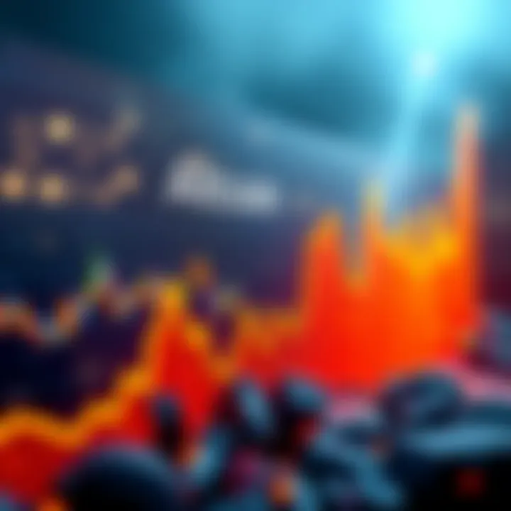 A graph showing a spike in Google searches for altcoins, symbolizing growing investor interest due to recent ETF developments.