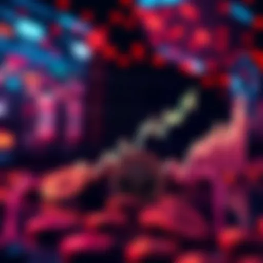 Graph showing rising altcoin values with a digital currency theme