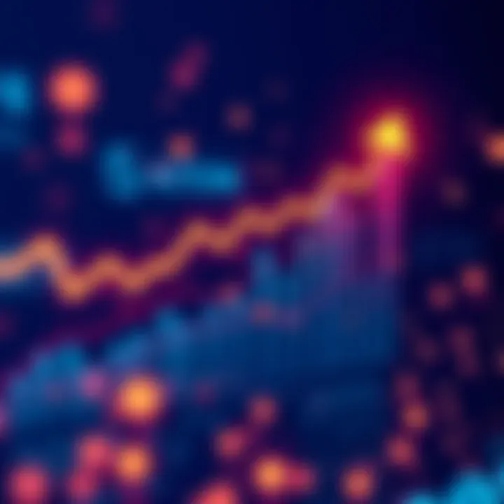 A chart displaying upward trends in altcoin prices with arrows indicating growth