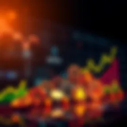 Chart showing rising altcoin trends A line graph displaying the upward trends of various altcoins against Bitcoin, symbolizing the current altseason.