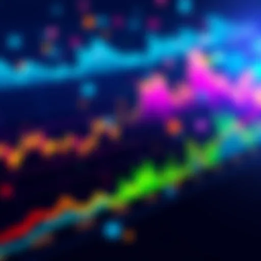 Graph showing altcoin trends A colorful graph depicting rising and falling trends of various altcoins over time, symbolizing the ongoing debate about altcoin season.