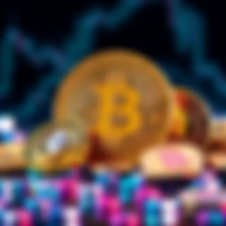 A visual representation of Bitcoin alongside popular altcoins like Ethereum and Solana, symbolizing investment diversification in cryptocurrency.