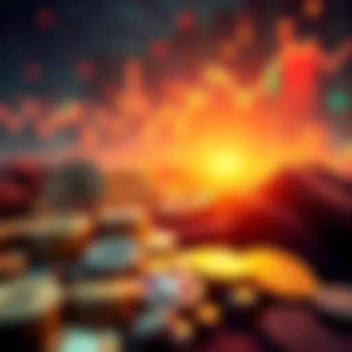 A collection of altcoin symbols and charts representing potential growth in the crypto market