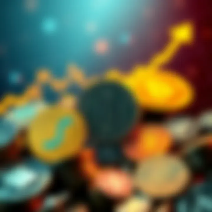 A collage of popular altcoins like STX, XRP, LTC, and Shiba with an upward trend graph in the background.