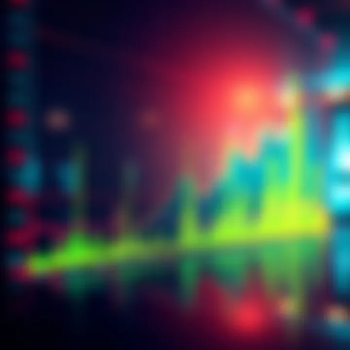 A graph displaying the upward trend in alternative cryptocurrency values over time, indicating potential market changes.