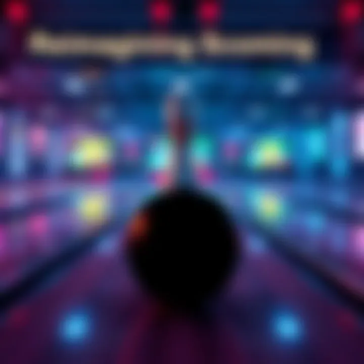 An artistic representation of innovative bowling scores transforming the game experience