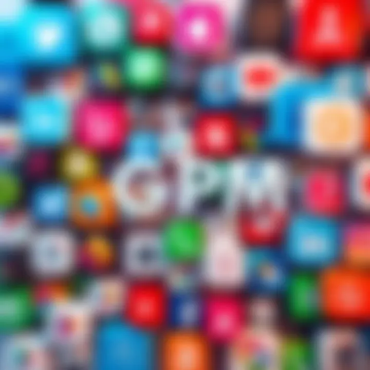 A collage of various marketplace app icons representing alternatives to GPM marketplace apps.