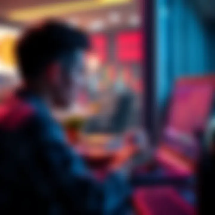 A person looking at cryptocurrency exchange options on a laptop with trading charts visible