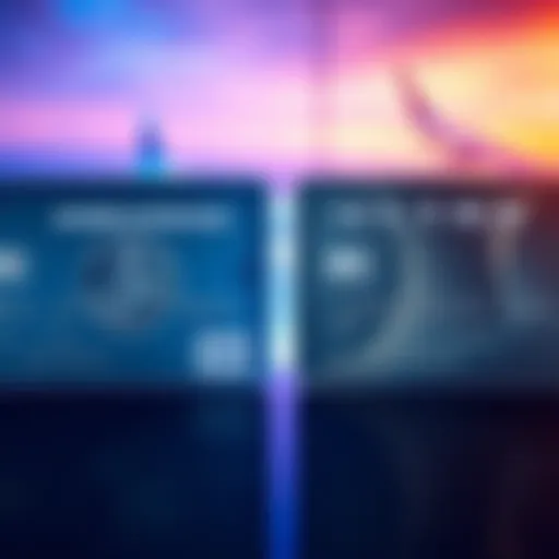 A side-by-side comparison of Amex Platinum and Ultra credit cards, showing their benefits for family travelers, including travel perks and gym credits.