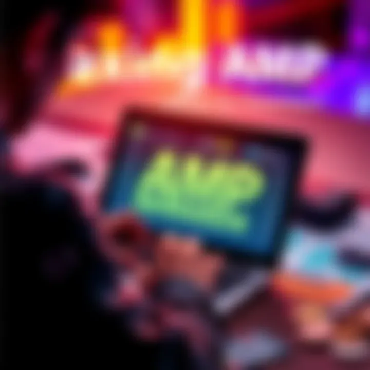 AMP rewards and tax concept A person calculating taxes with AMP rewards displayed on a laptop screen, surrounded by coins and financial documents.