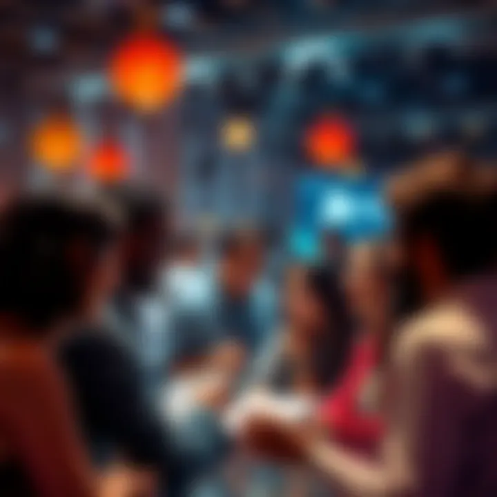 People engaging in a lively discussion about Amp Token, sharing insights and asking questions.