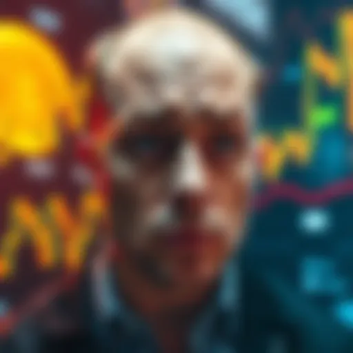 Andrew Tate looking concerned with fluctuating crypto graphs in the background