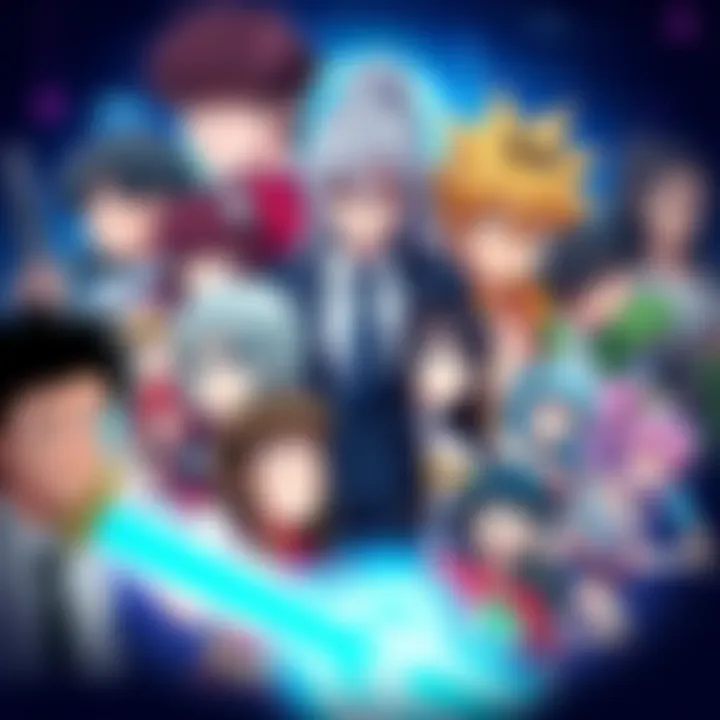 A collage of popular anime characters from various series, showcasing their unique styles and expressions.