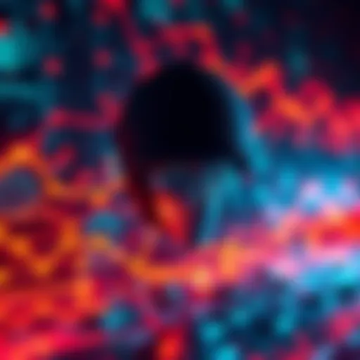 A digital representation of an anonymous proxy and VPN service tailored for AI agents, set against the Solana blockchain background.