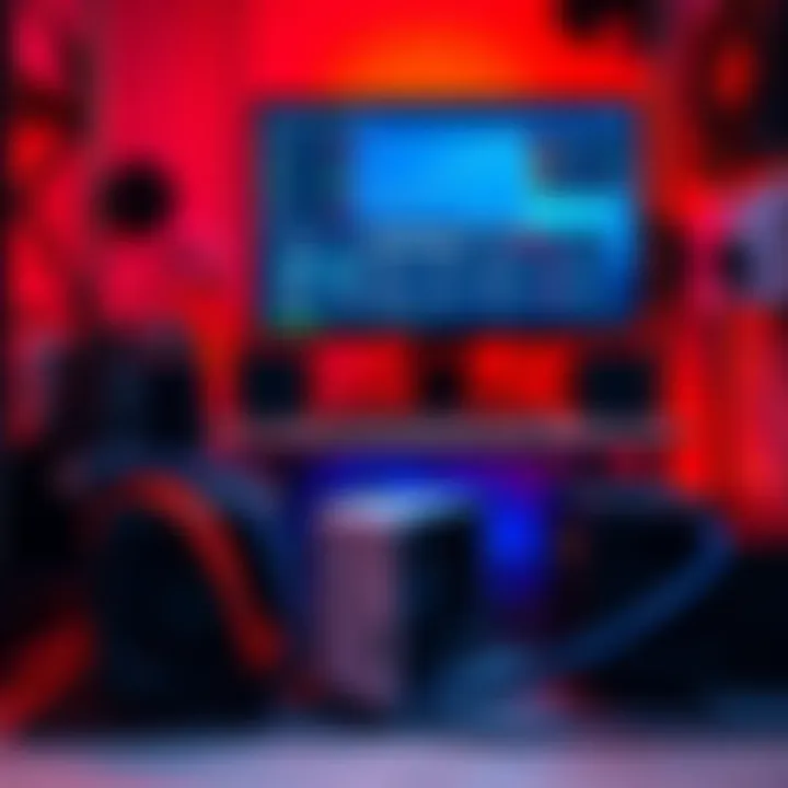 A well-organized setup of the Antminer S9i with cables and a computer monitor displaying mining statistics.