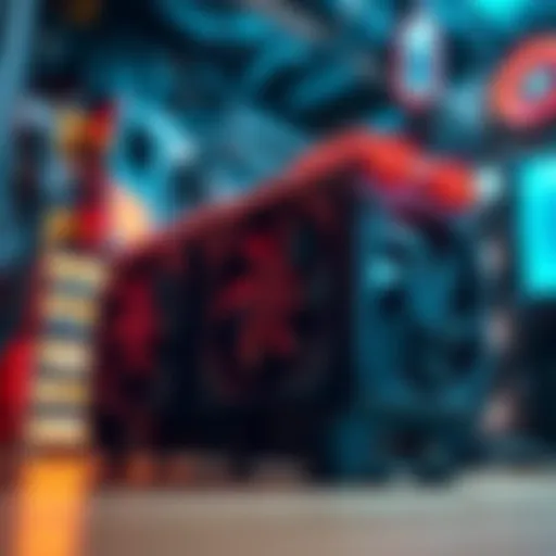 A close-up image of the Antminer X9 mining hardware with a blurred background of a mining setup, showcasing its design and cooling system.