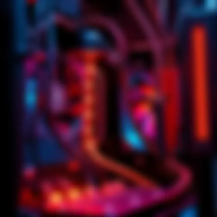 A close-up of the Antminer X9 mining rig running with cables and cooling fans visible