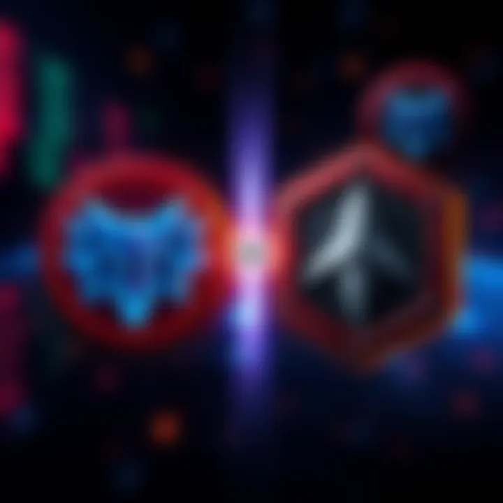 Logos of ApeWorX and Foundry side by side, representing two different coding frameworks.