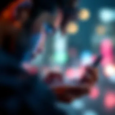 A frustrated person looking at their phone with a loading screen, representing app downtime and connectivity problems.