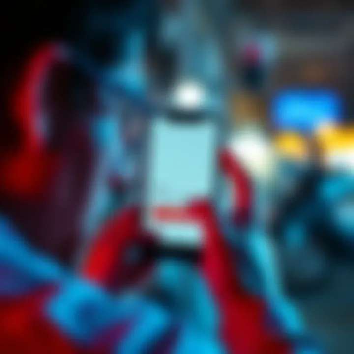 A shocked person looking at a smartphone screen showing the app without the 2 free AB button