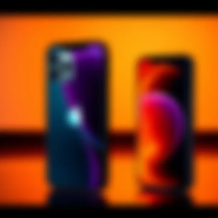 The Apple iPhone Duo displayed next to the iPhone 18 Pro Max, showing the Duo as the heaviest model with a focus on its design and weight distribution.