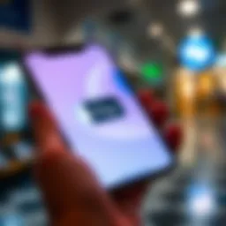 A close-up of a smartphone displaying the Apple Pay app ready for use in the UK.