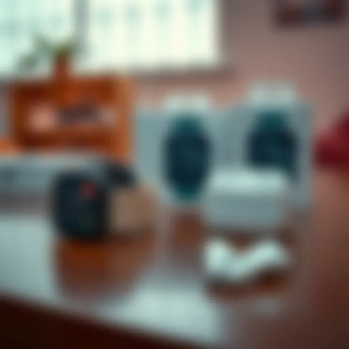 Apple Watch Series 12 and AirPods 5 on a table with packaging and pre-order details