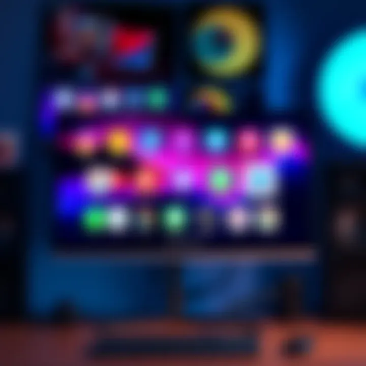 A computer screen displaying various app icons recommended for a 4TB Umbrel setup.