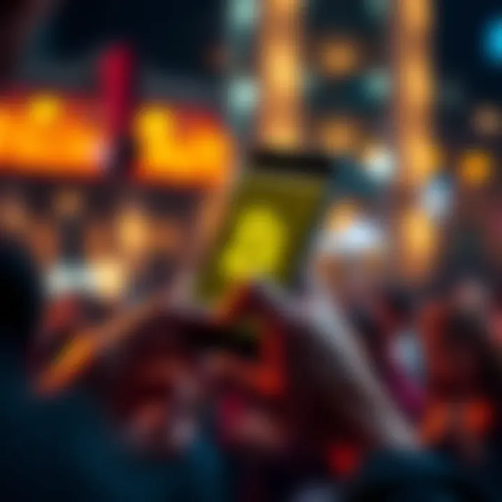 A person using a smartphone to access a user-friendly app for buying Bitcoin, showing a screen with Bitcoin logo and dollar signs.