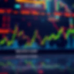 A chart showing arbitrage trading strategies with falling cryptocurrency prices in the background