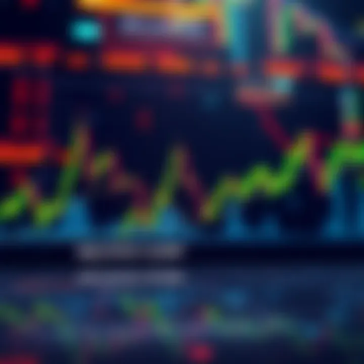 A chart showing arbitrage trading strategies with falling cryptocurrency prices in the background