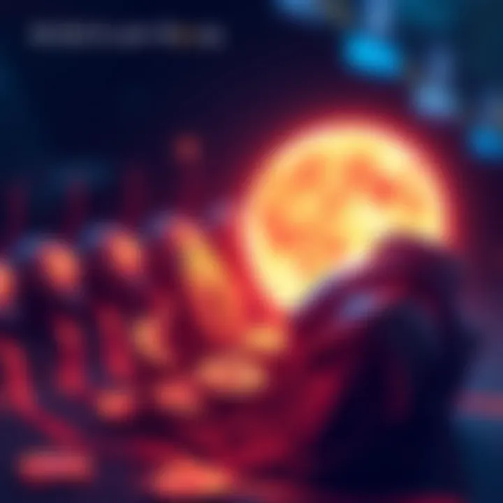 Announcement about Arbitrum Nova's shift to maintenance state for MOON holders, showing a digital representation of token migration