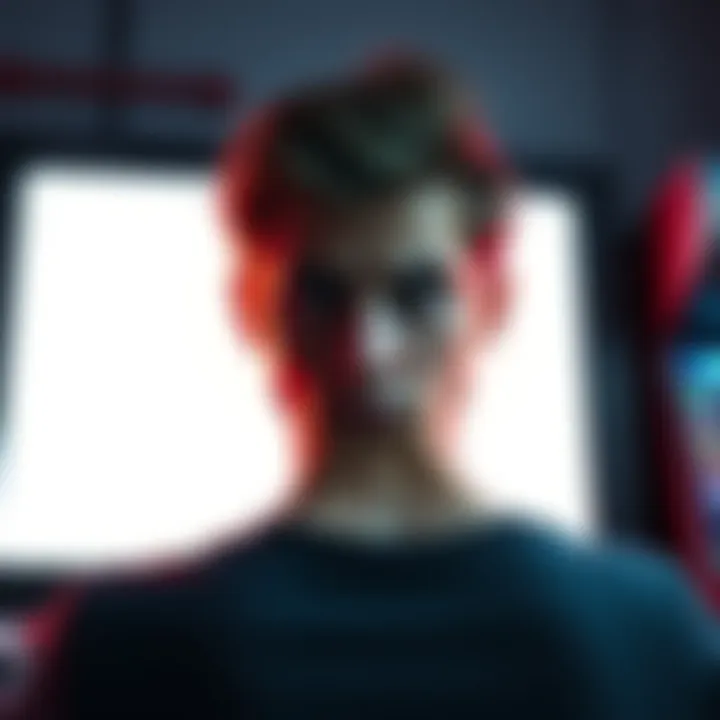 A shocked gamer looking at a blank screen, showing frustration over missing arcade games