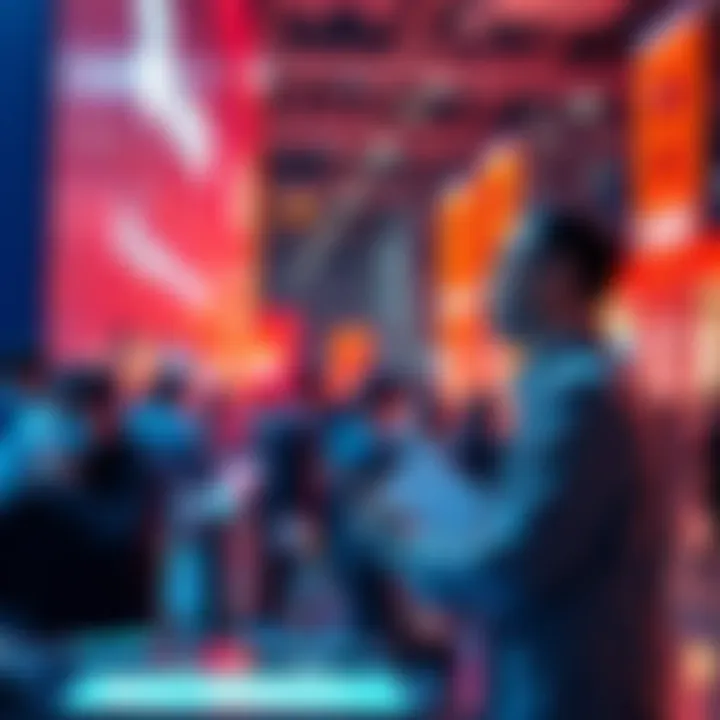 Arda representative discussing blockchain technology with Alchemy Pay at the festival