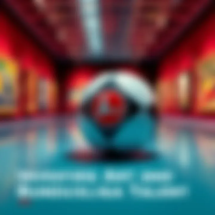 Art and Football Investment A vibrant gallery with art pieces and a football with the Bundesliga logo