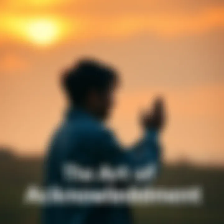 The Art of Acknowledgment A serene scene depicting a person sharing a meaningful moment with another, highlighting the power of simple acknowledgments in life.