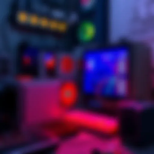 A beginner's mining setup showing two ASIC miners next to a gaming PC, surrounded by crypto mining equipment.