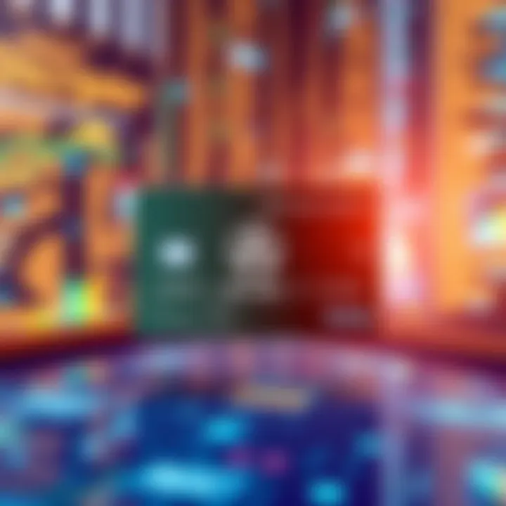 A virtual card representation with the Atlas Earth logo, set against a digital background depicting online transactions.