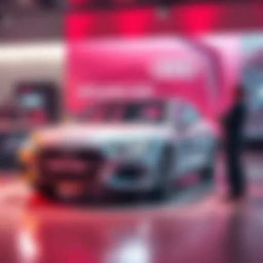 Audi event presentation Audi executives presenting new car models and features at the headquarters event