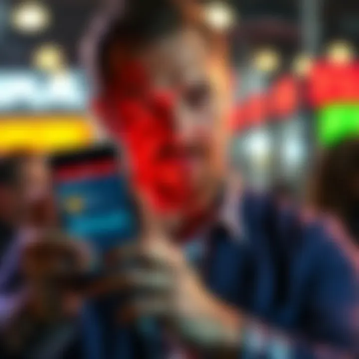 Challenging Bank Transaction Limits A determined Australian holding a smartphone with bank app showing restrictions