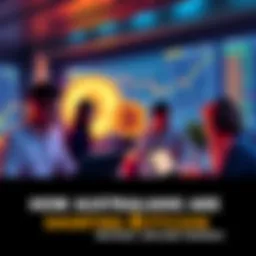 Group of Australians using laptops to trade Bitcoin on various platforms