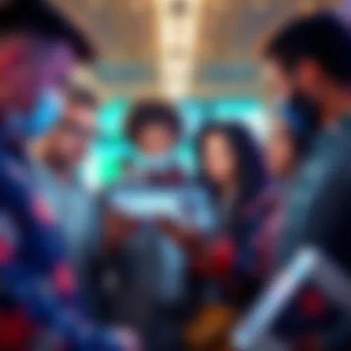 A group of diverse Australians looking at a news article on a digital tablet, discussing updates that affect their lives in 2026.