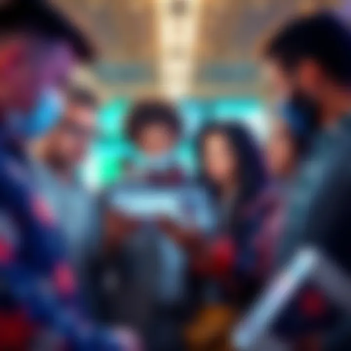 A group of diverse Australians looking at a news article on a digital tablet, discussing updates that affect their lives in 2026.