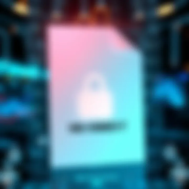 A visual representation of a digital document with a lock symbol, symbolizing the enforcement of authenticity at the creation stage. The document shows a timestamp and verification icons to illustrate...