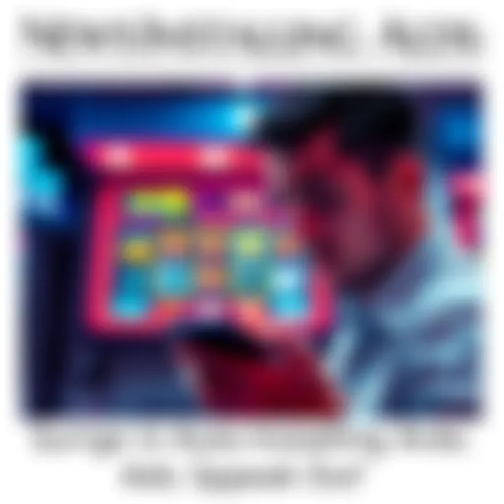 A frustrated person looking at their device screen showing auto-launching slot game ads