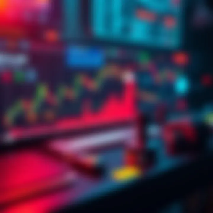 An illustration showing a digital trading interface with graphs and automated tools, symbolizing automated arbitrage in finance.