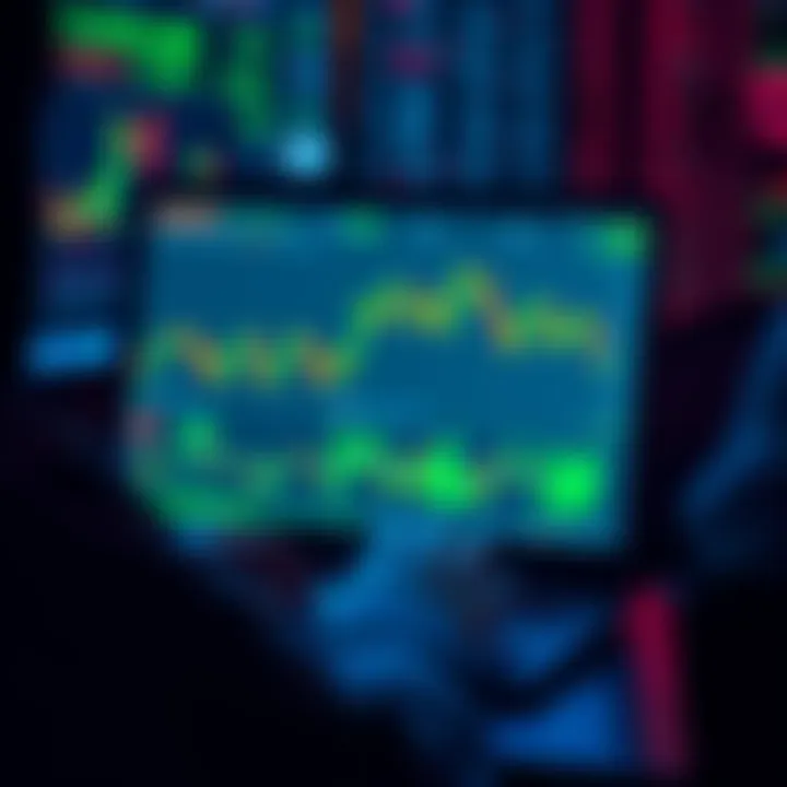A person working on a laptop with trading charts on the screen, focusing on automated trading for xStocks on the Kraken platform.